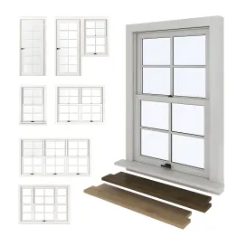 American type of plastic windows